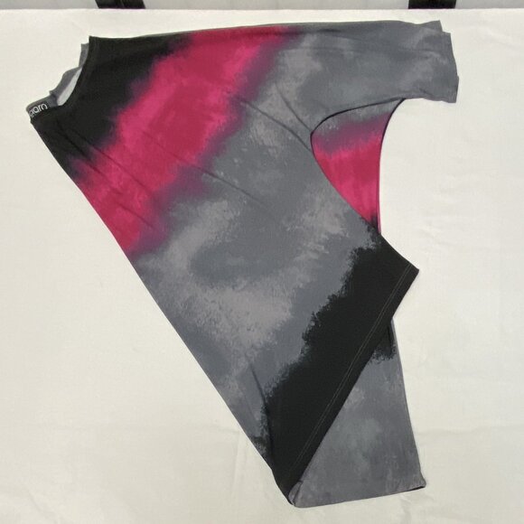 Clara Sun Woo Ombre ¾ Dolman Sleeve Boat Neck Asymmetrical Top Pink Grey Black M - Picture 9 of 11